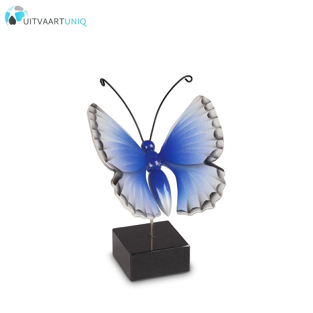  vlinder mini urn hout Blauwtje