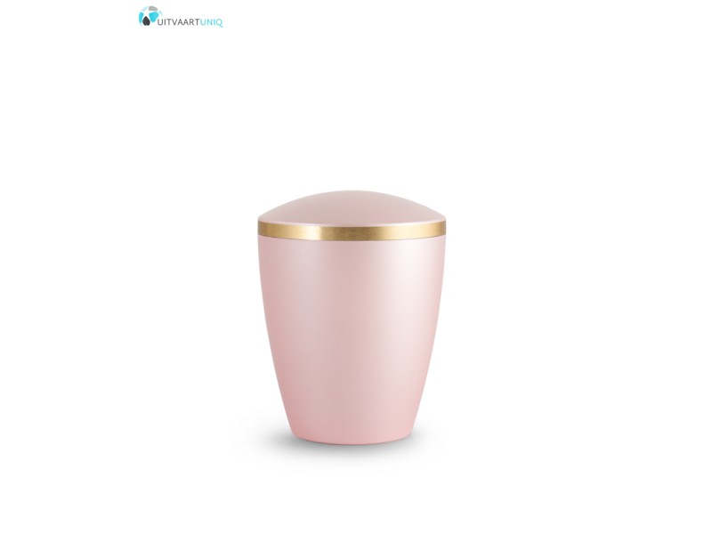 kinder urn parelmoer rose