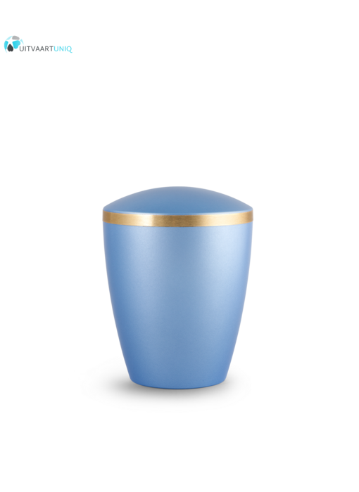 kinder urn parelmoer ijsblauw