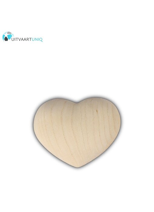 Hart urn mini - hout klein naturel