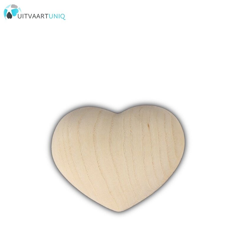 Hart urn mini - hout klein naturel