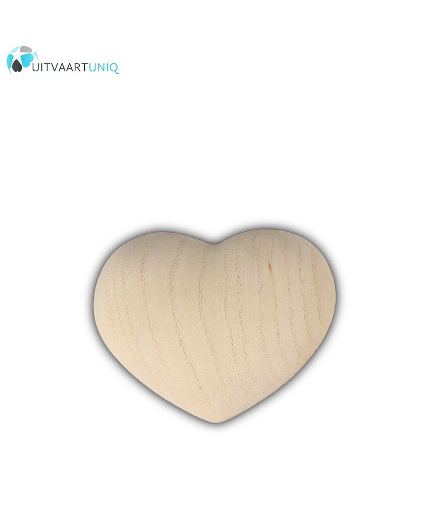 Hart urn mini - hout klein naturel