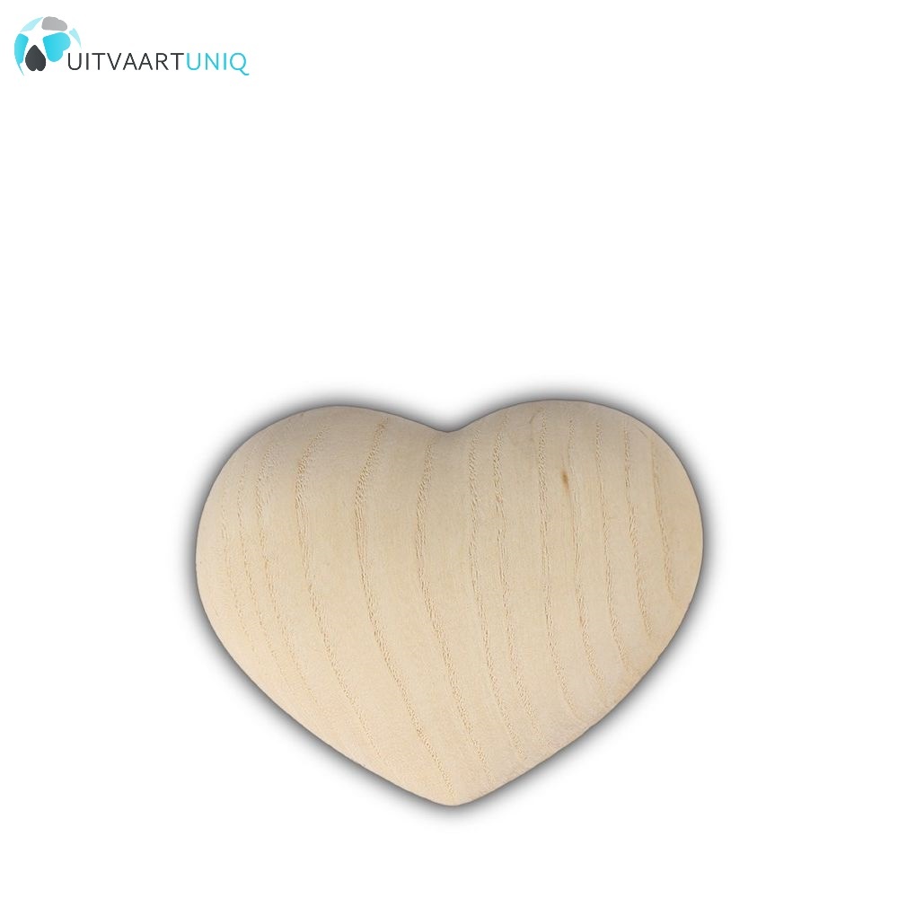  Hart urn mini - hout klein naturel