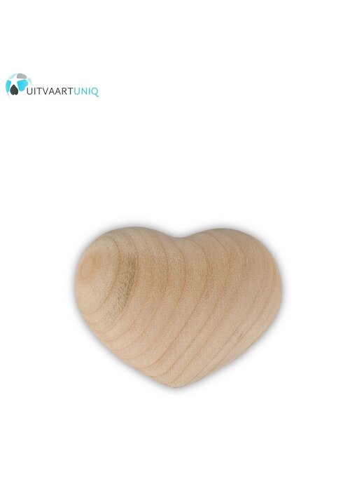 Hart urn mini - hout klein cherry