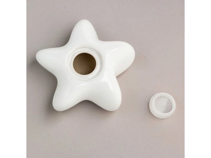 Keramische mini ster urn wit keepsake Asteri