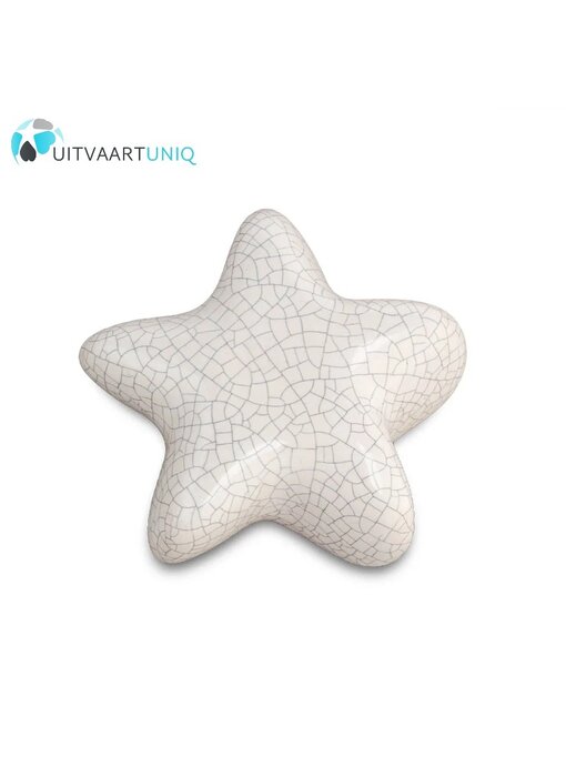 Keramische mini ster urn gebroken wit keepsake Asteri