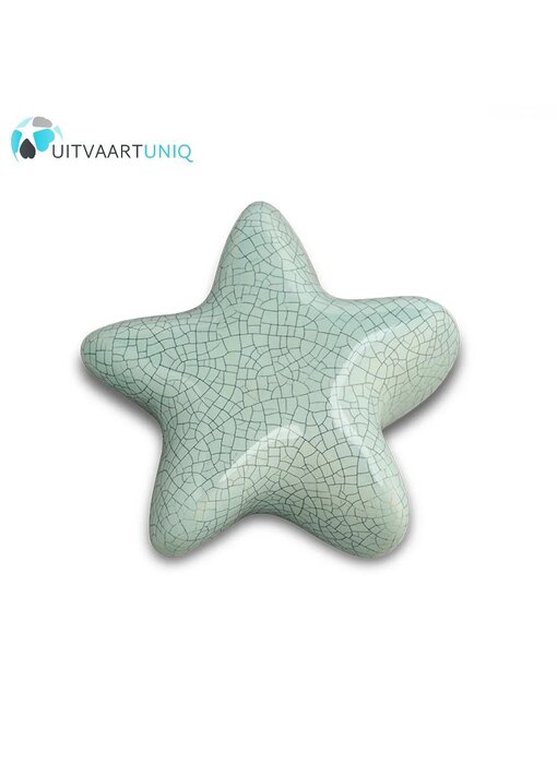 Keramische mini ster urn groen keepsake Asteri