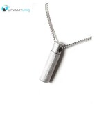 Ascollier cilinder incl. ketting 50 cm - zilver