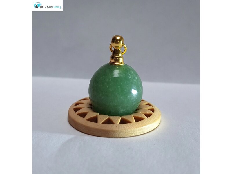 Ashanger Chrysopraas zilver, goldplated