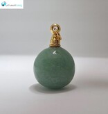 Ashanger Chrysopraas zilver, goldplated
