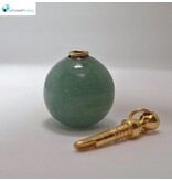 Ashanger Chrysopraas zilver, goldplated