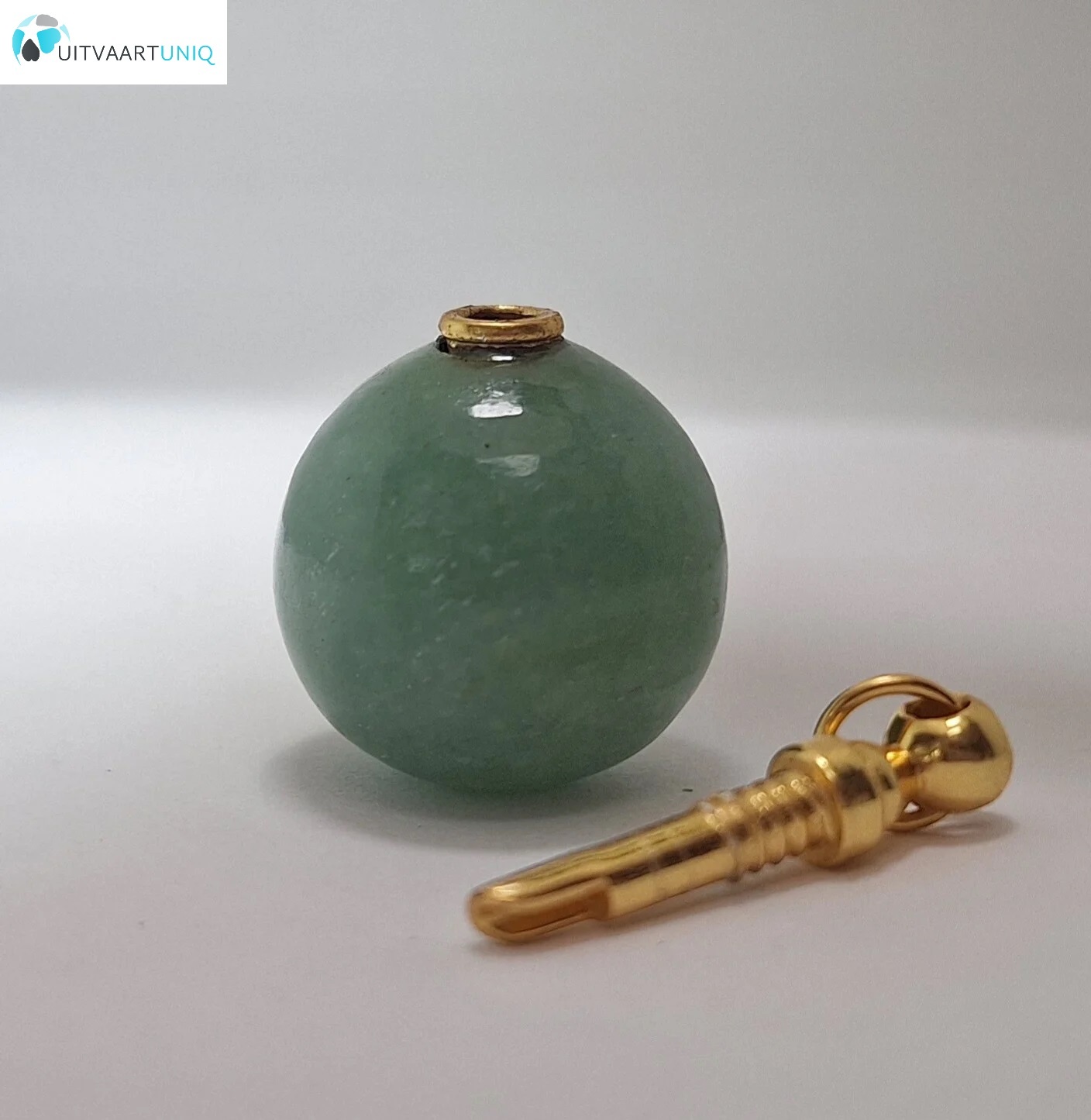  Ashanger Chrysopraas zilver, goldplated
