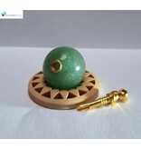 Ashanger Chrysopraas zilver, goldplated