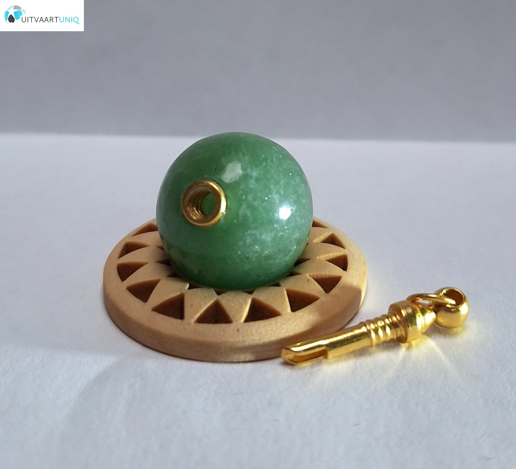  Ashanger Chrysopraas zilver, goldplated