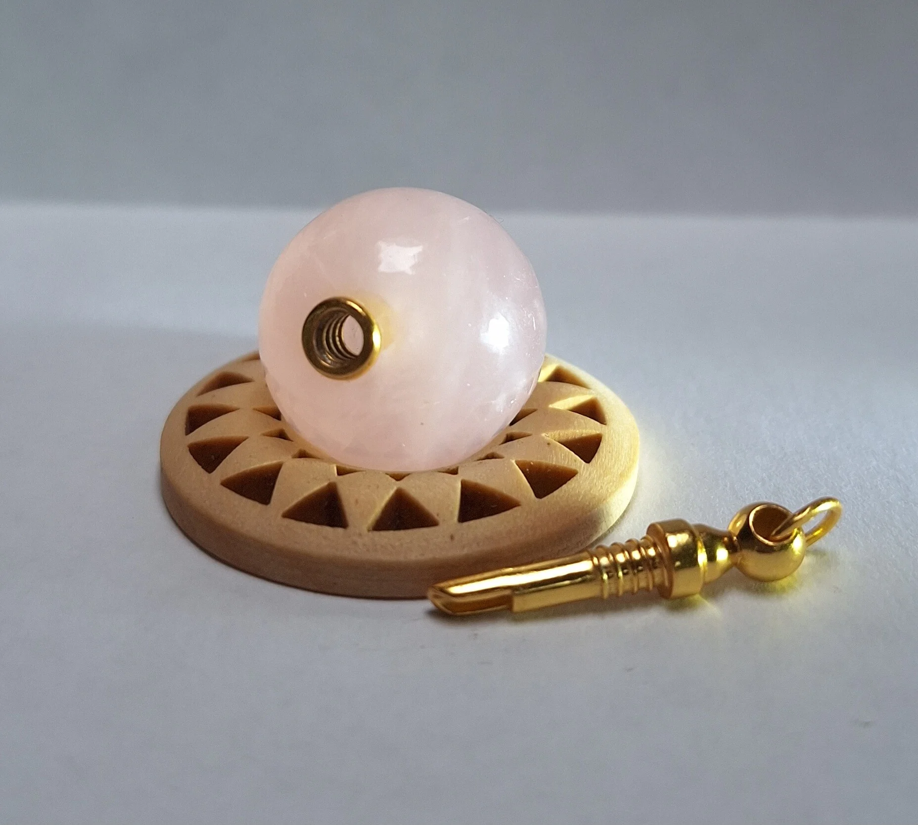  Ashanger Rozenkwarts zilver, goldplated