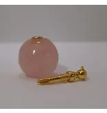 Ashanger Rozenkwarts zilver, goldplated