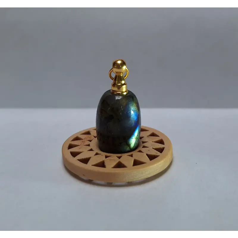 Ashanger Labradoriet zilver, goldplated