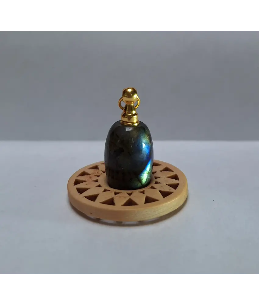 Ashanger Labradoriet zilver, goldplated