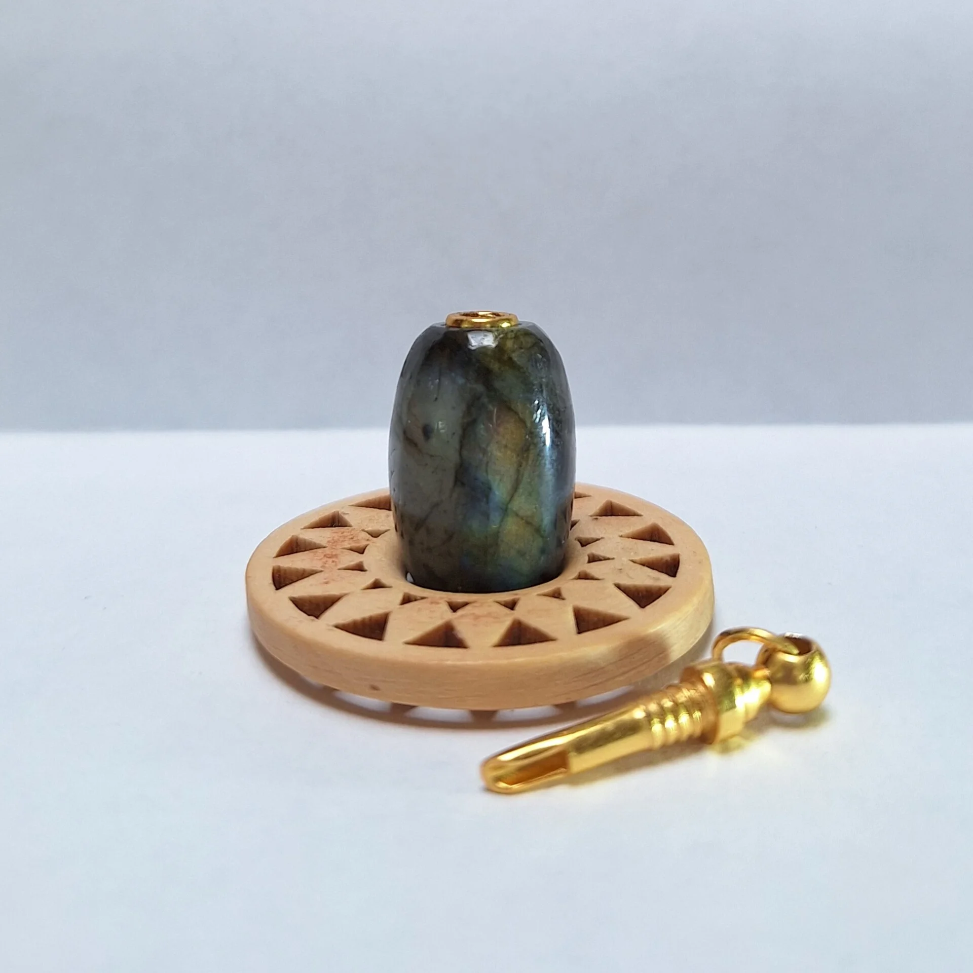  Ashanger Labradoriet  zilver, goldplated