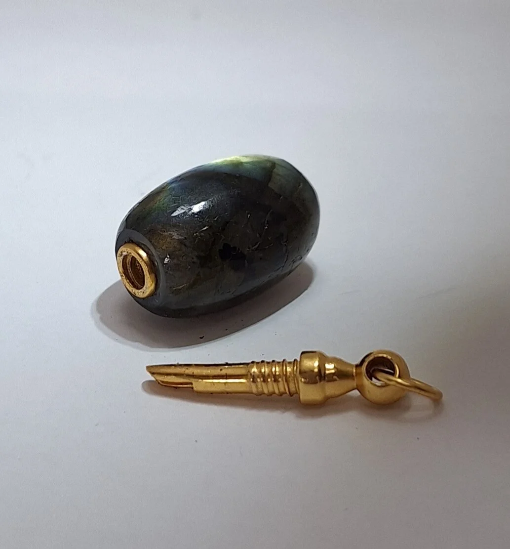  Ashanger Labradoriet  zilver, goldplated
