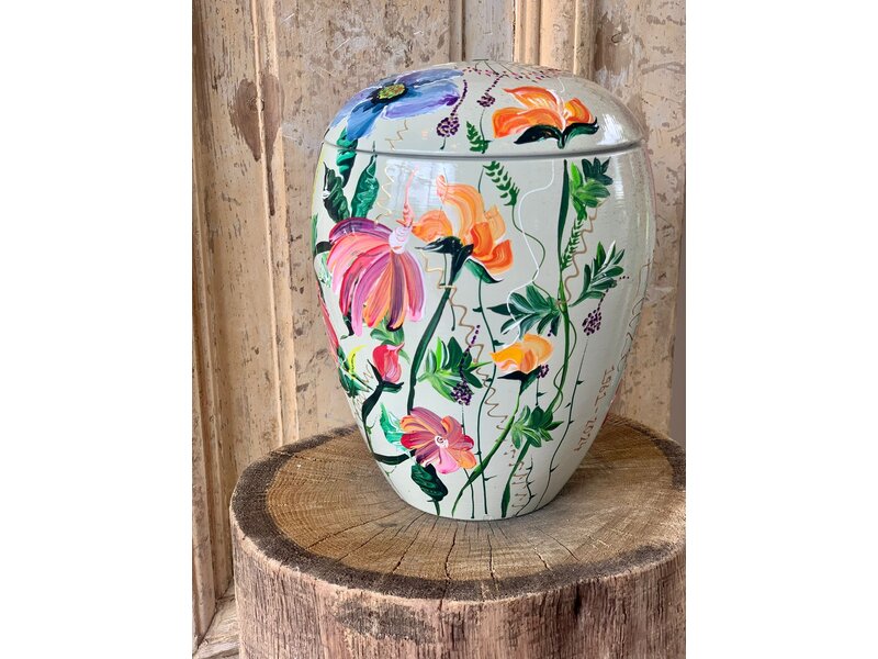 handbeschilderde urn