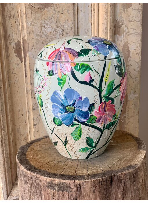 handbeschilderde urn