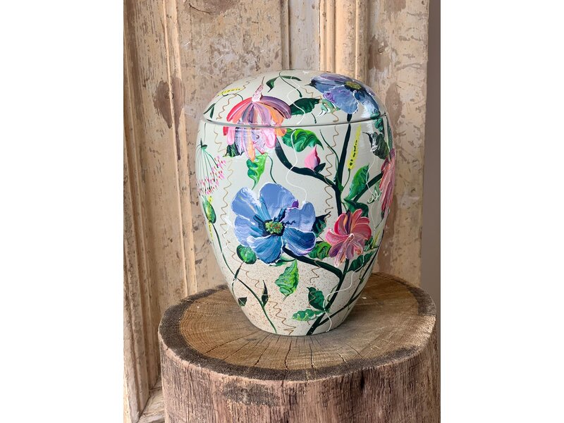 handbeschilderde urn