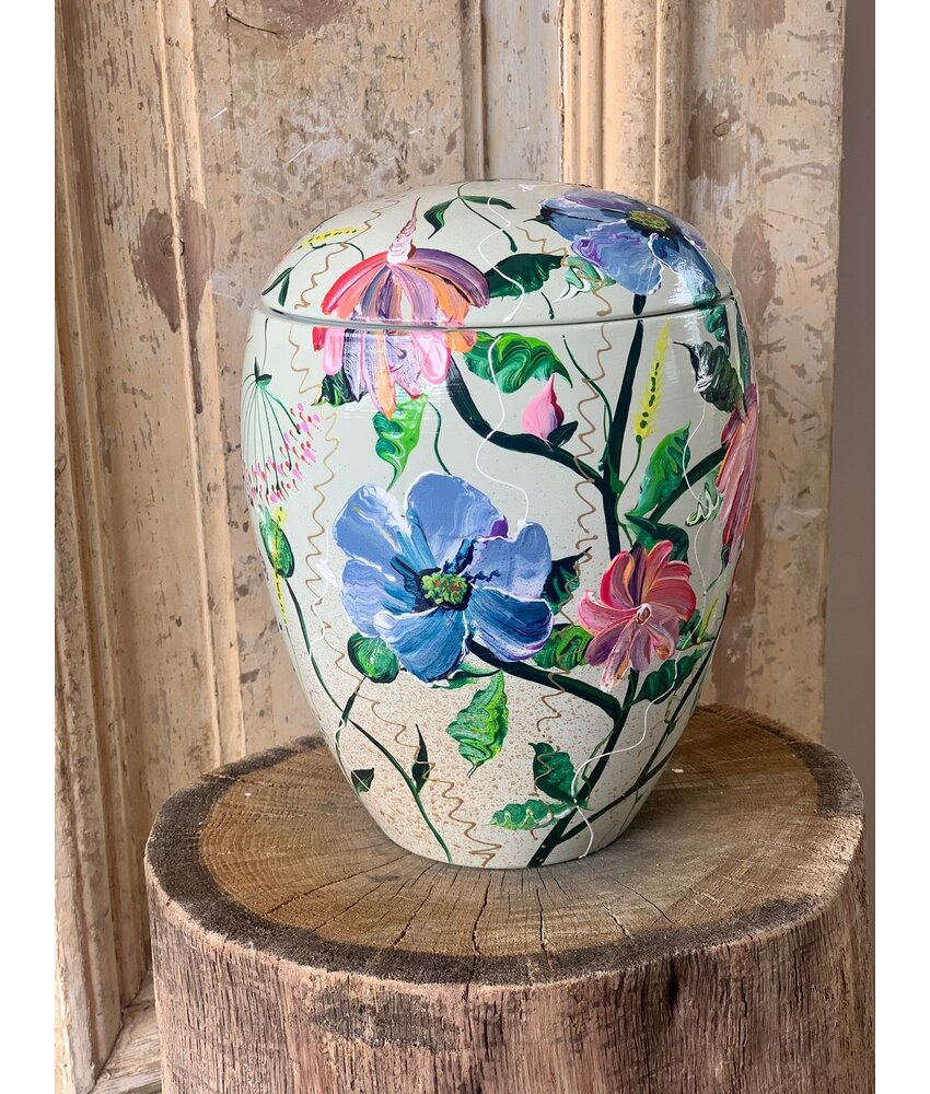 handbeschilderde urn