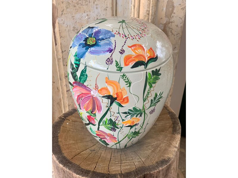 handbeschilderde urn