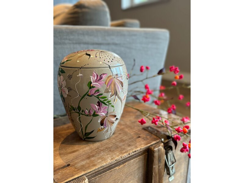 handbeschilderde urn
