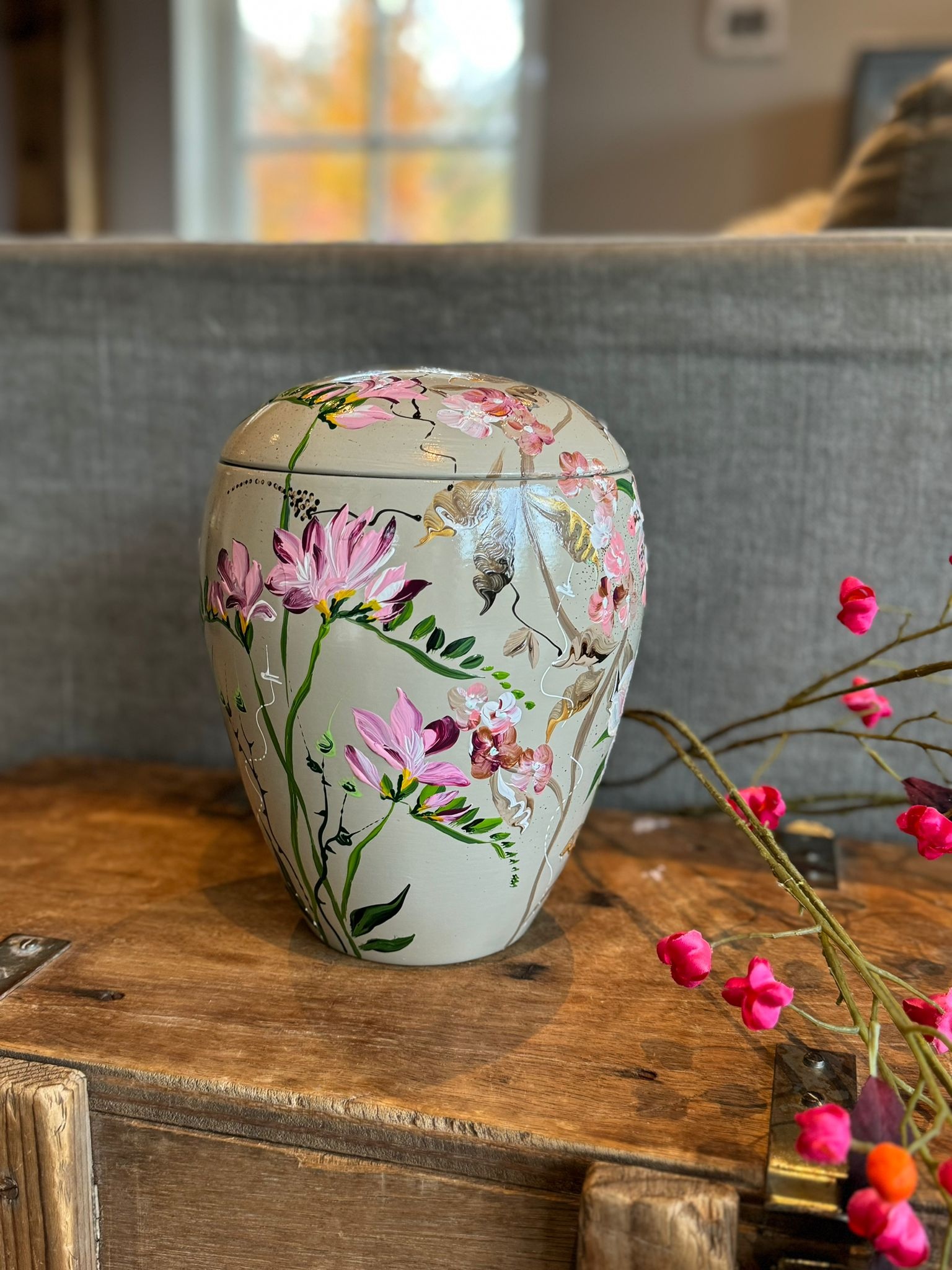  handbeschilderde urn