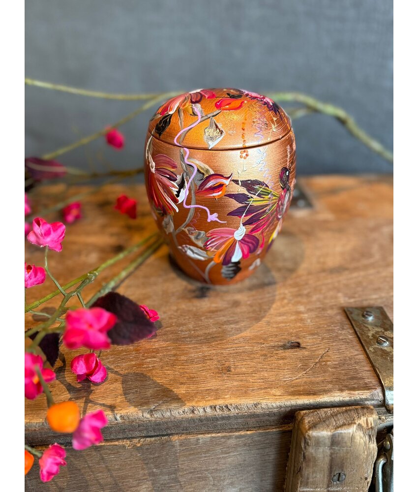 handbeschilderde mini urn