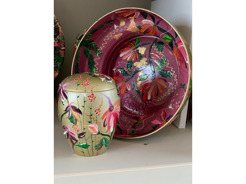 handbeschilderde mini urn