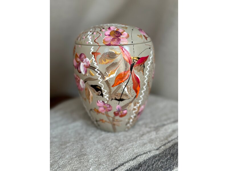 handbeschilderde mini urn