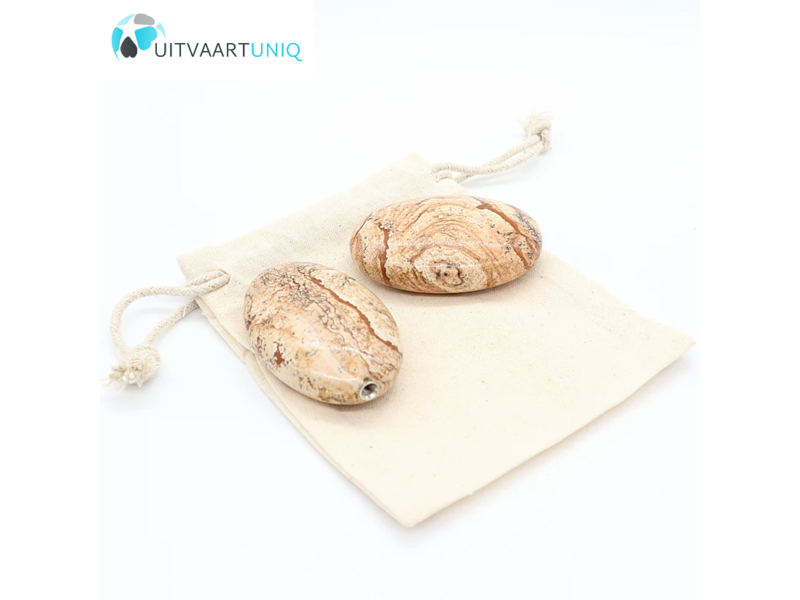 Edel-gedenk-steen Ovaal Jaspis Landscape