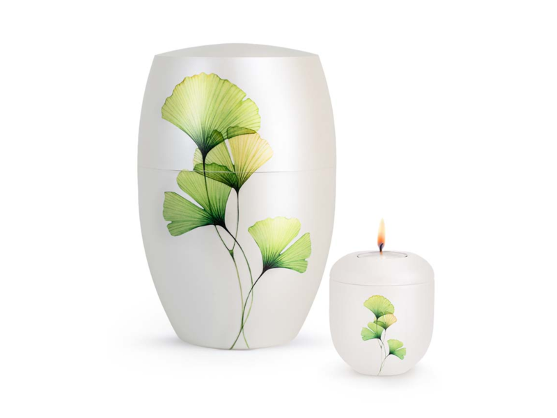 Biologisch Afbreekbare Urn Ginkgo Bladeren