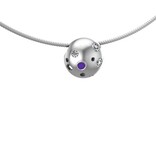 Ashanger modern - 925 zilver en kristalharssteen