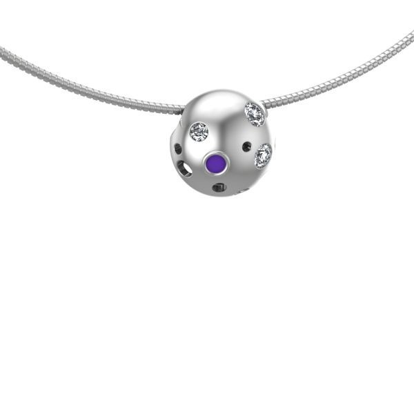  Ashanger modern - 925 zilver en kristalharssteen