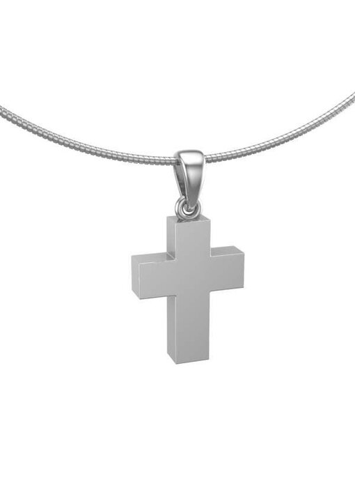 Ashanger kruis klein - zilver