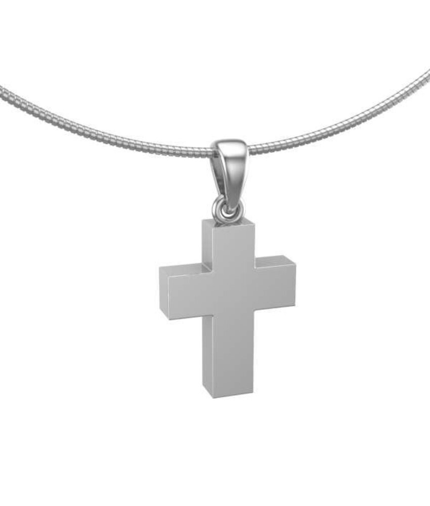 Ashanger kruis klein - zilver