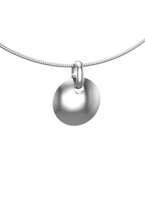 Ashanger rond - zilver