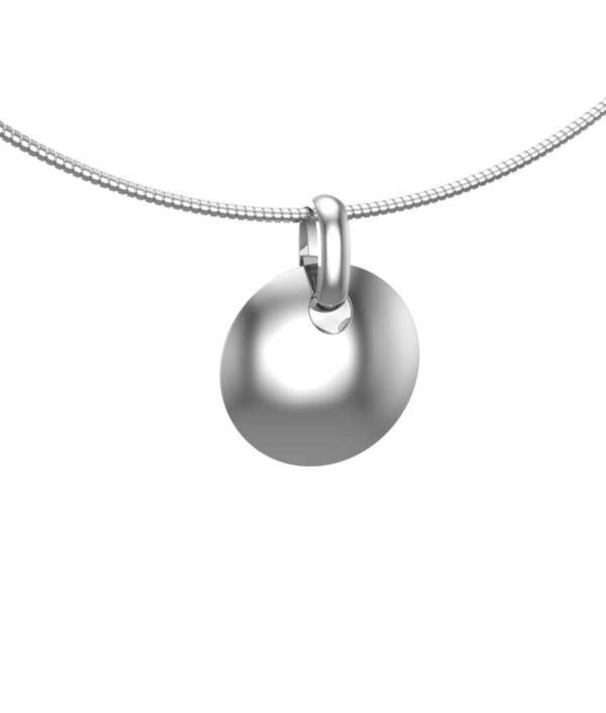 Ashanger rond - zilver