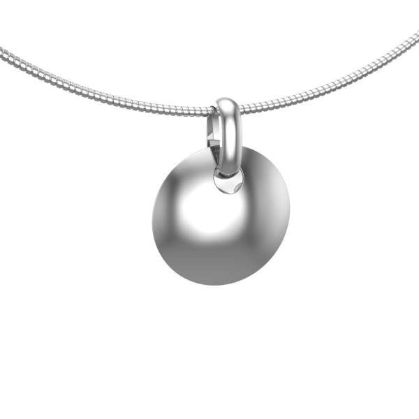 Ashanger rond - zilver