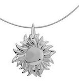 Asmedaillon zon - zilver