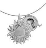 Asmedaillon zon - zilver