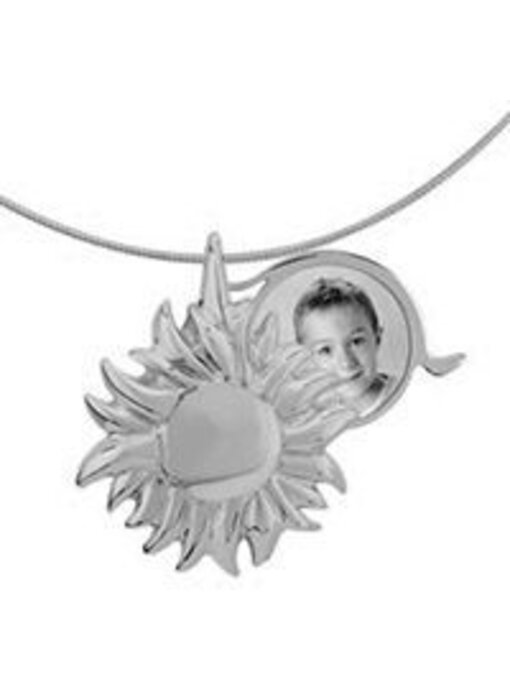 Asmedaillon zon - zilver