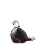 mini vogel urn glas bruin/zwart/wit mini vogel urn glas bruin/zwart/wit