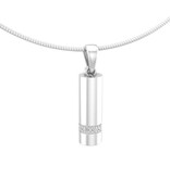 Ashanger asbus - witgoud met diamant