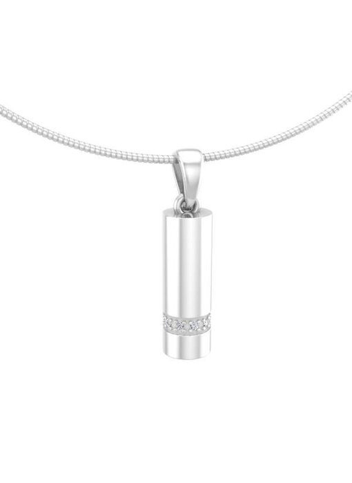 Ashanger asbus - witgoud met diamant