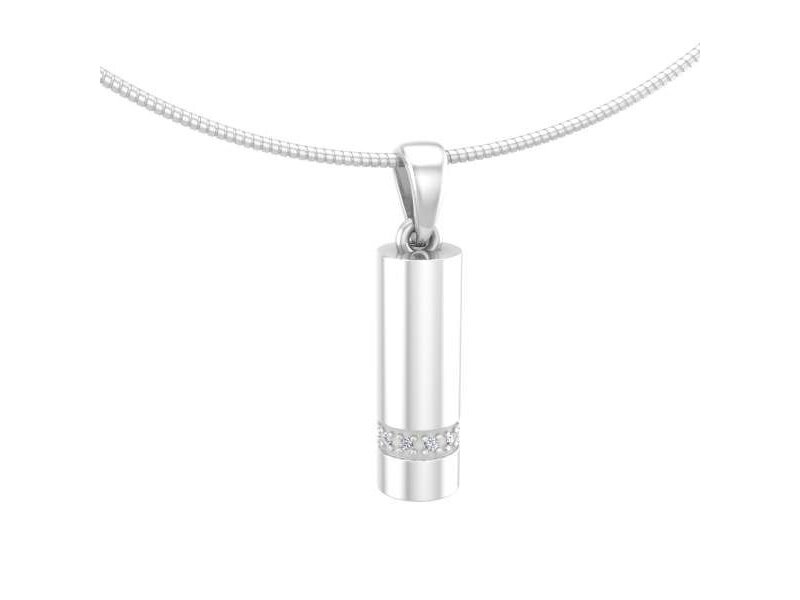 Ashanger asbus - witgoud met diamant